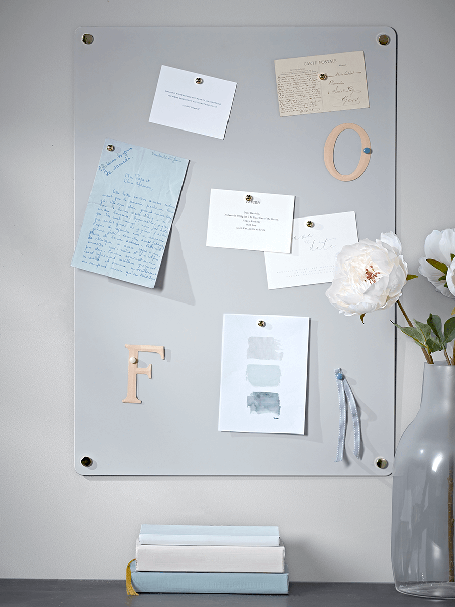 Grey Metal Memo Board