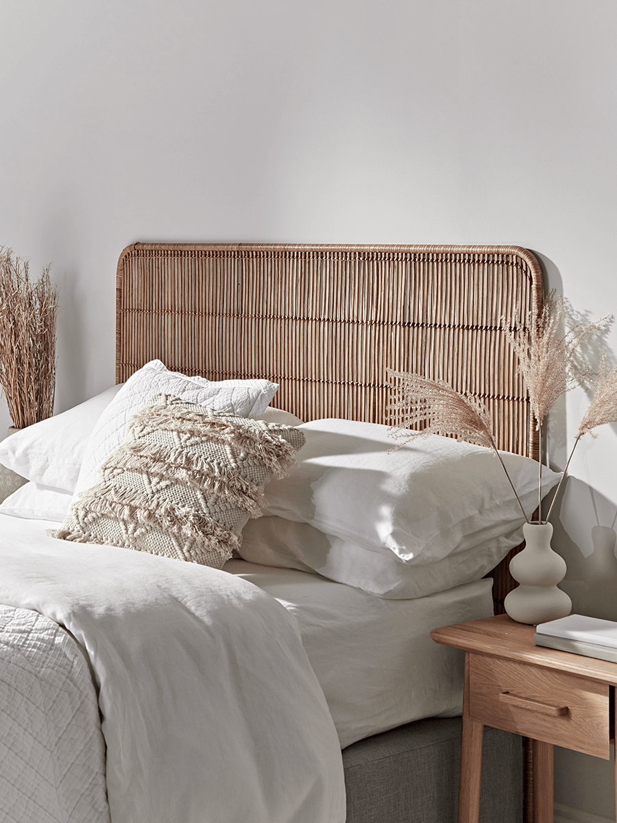 Flat Rattan Headboard - Kingsize