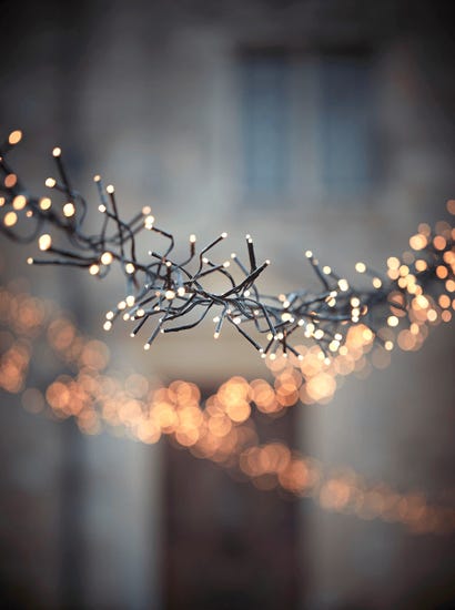 Indoor Outdoor Twinkle Cluster Lights - Green