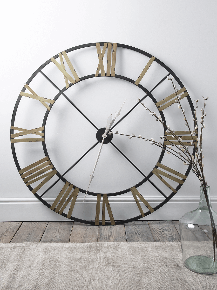 Product photograph of Ironwork Cut Out Clock from Cox and Cox