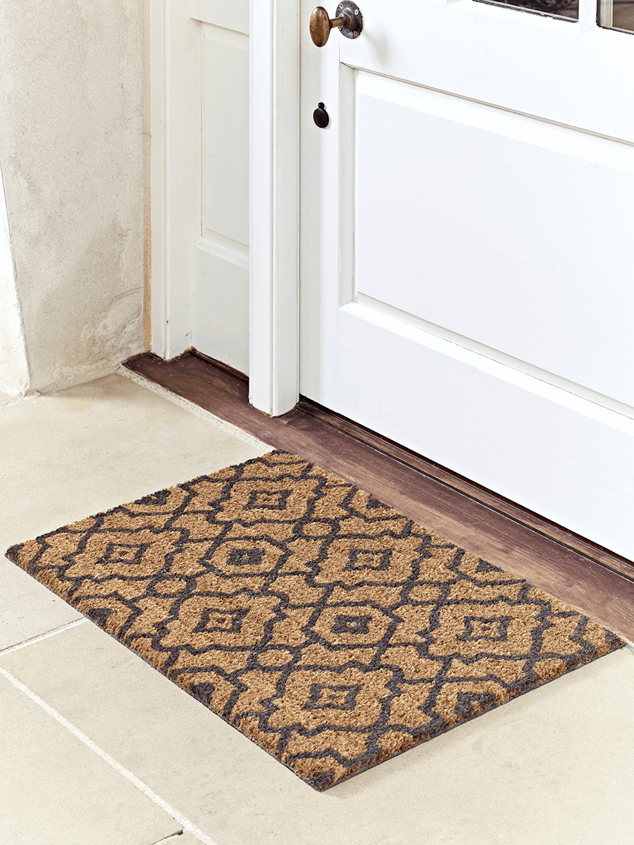 Doormats Bath Rugs Outdoor Indoor Door Mat Brown Pattern Oak Leaf