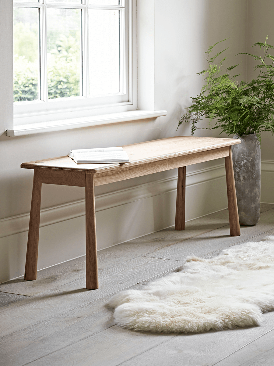 Product photograph of Bergen Oak Bench - Natural from Cox and Cox