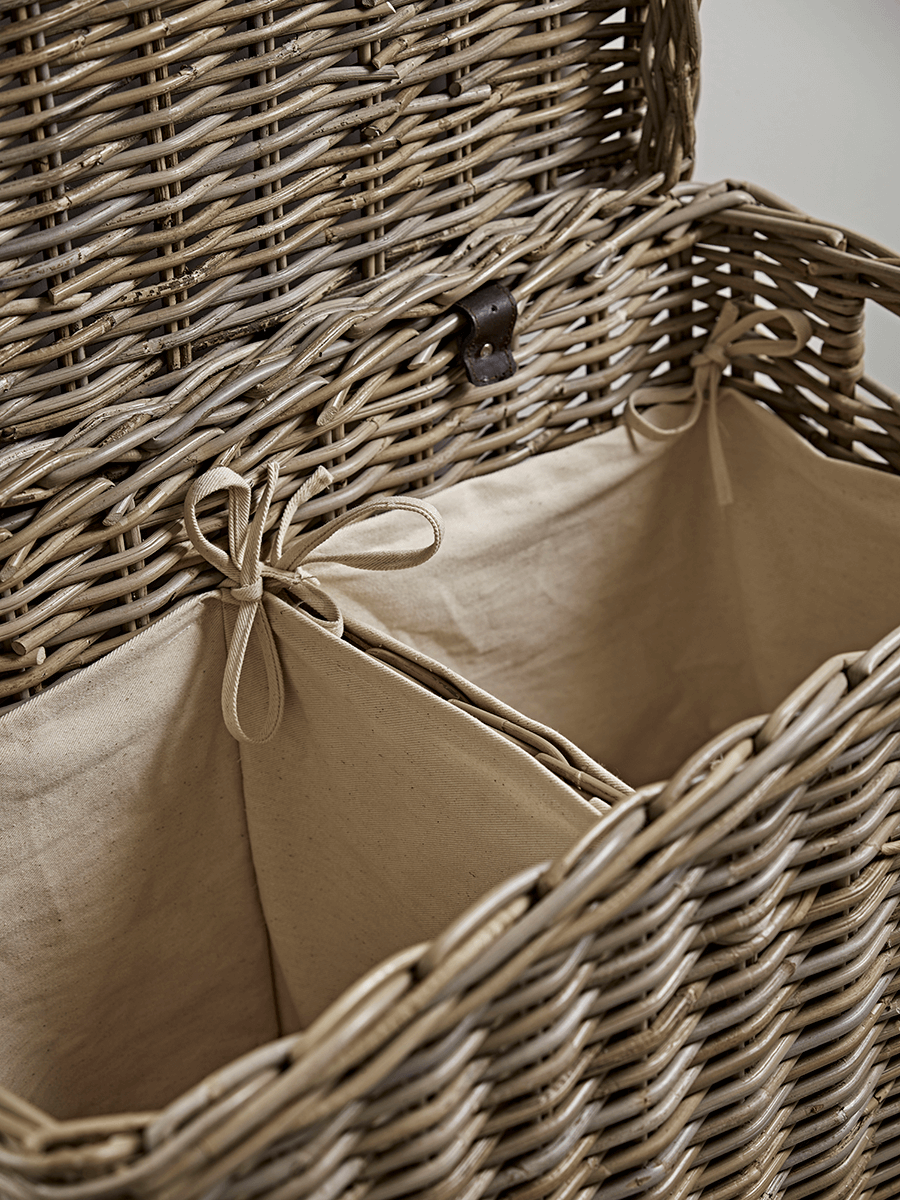 Product photograph of Rectangle Rattan Laundry Basket from Cox and Cox.