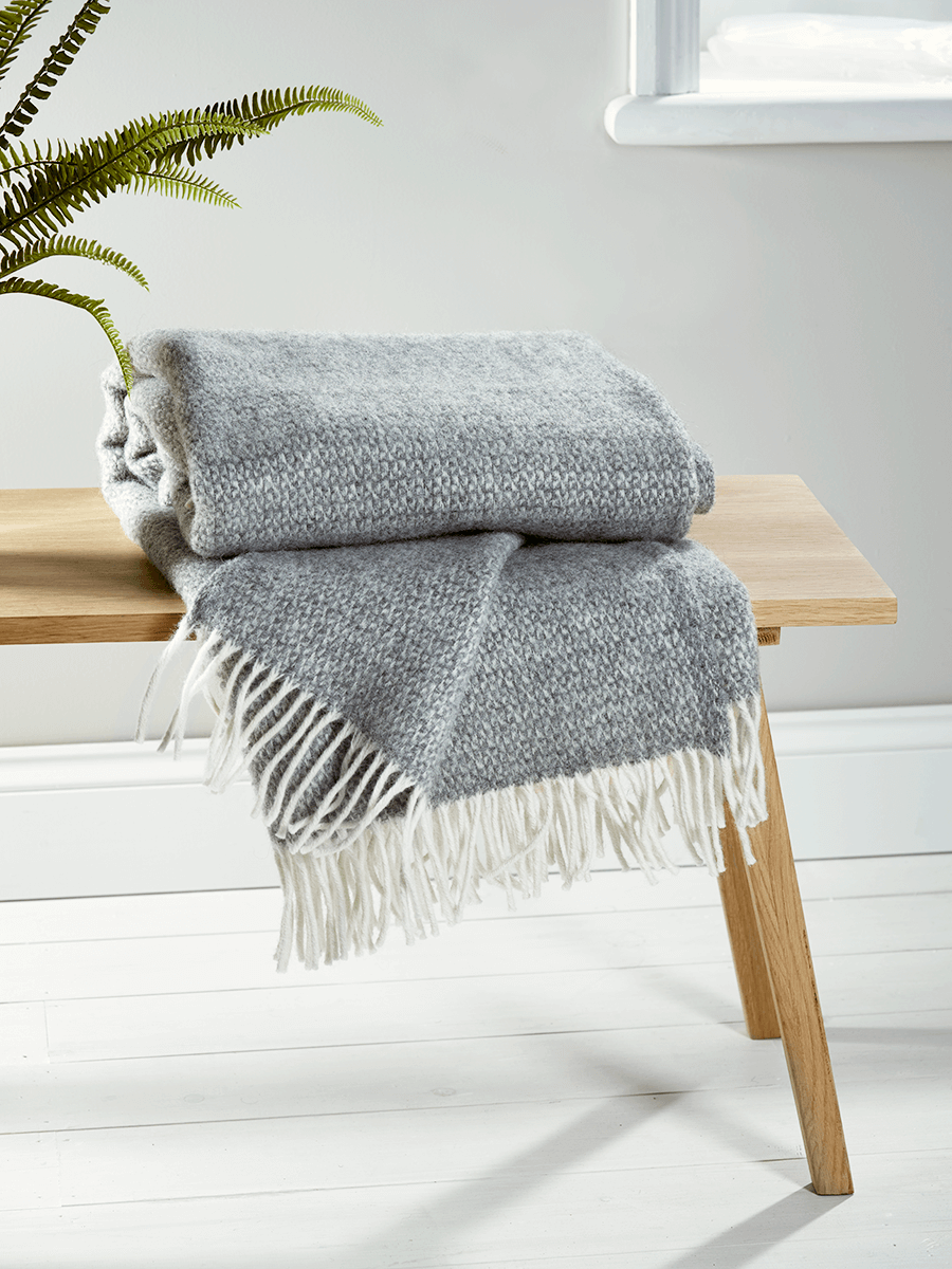 Photo of Soft wool throw - grey