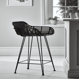 Black rattan new arrivals counter stools
