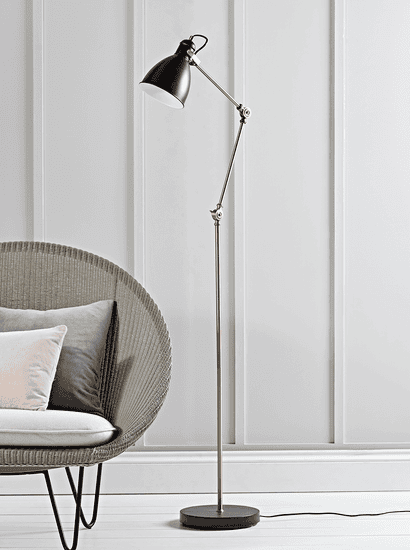 Black & Brass Angle Floor Lamp