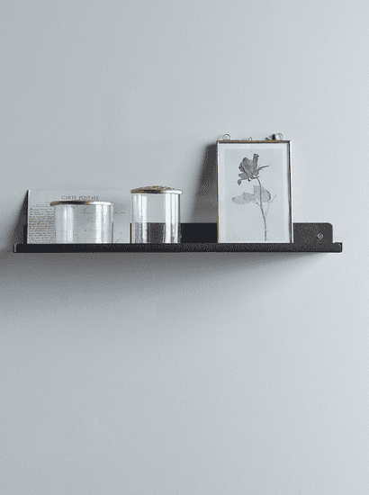 Slimline Metal Shelf - Black