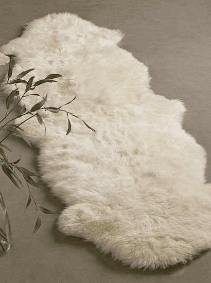 Sumptuous Sheepskin Double Rug - Ivory