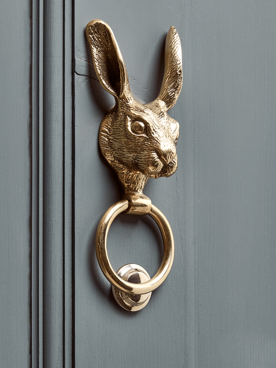 Photo of Hare door knocker – solid brass