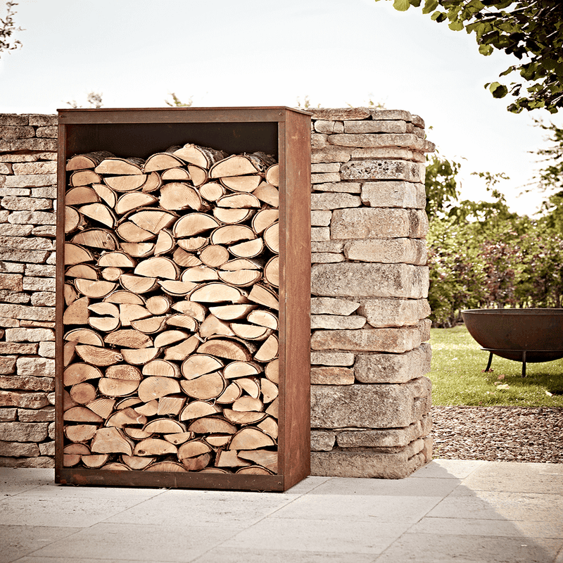 Rusty Outdoor Log Holder