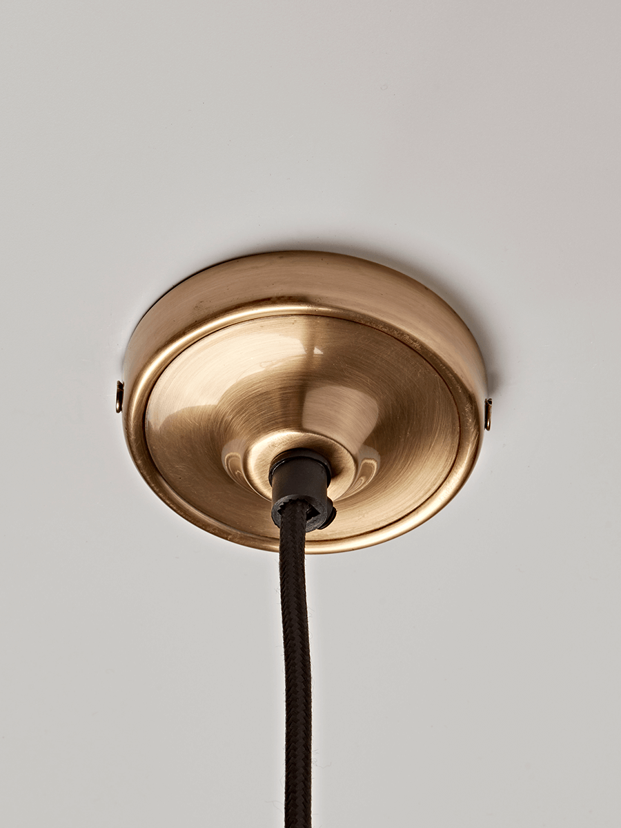 Product photograph of Brass Glass Pendant from Cox and Cox.