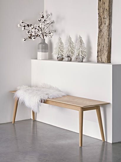 Chevron Oak Bench