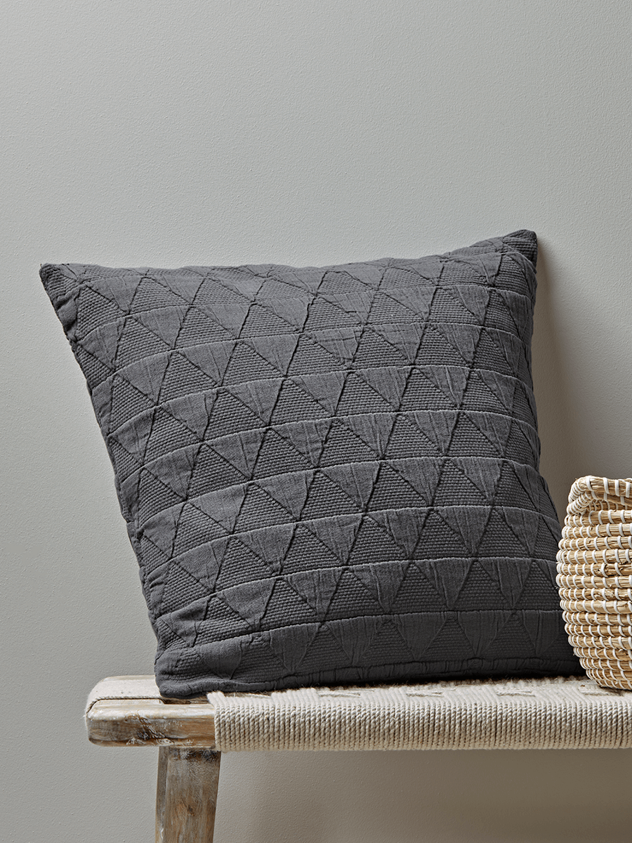 

Soft Geometric Cushion - Slate