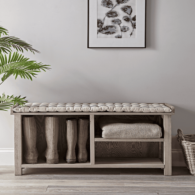 Striped Bench Seat Cushion