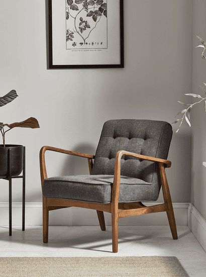 Mid Century Armchair - Linen