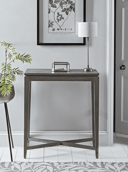 Oak Parquet Style Console Table