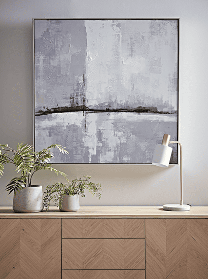 Abstract Skyline Framed Canvas