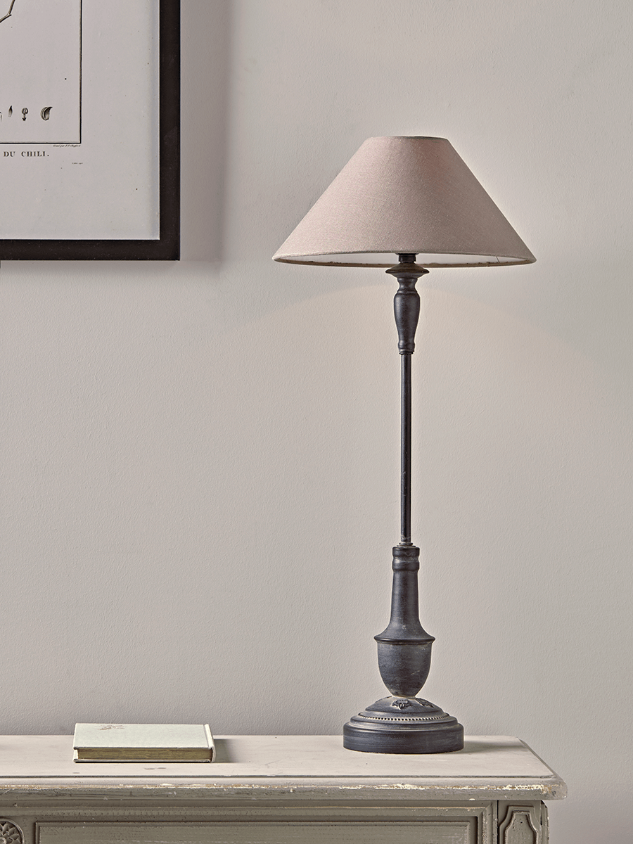 Photo of Slim metal bedside lamp