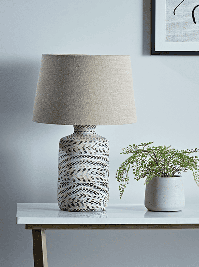 Textured Chevron Lamp