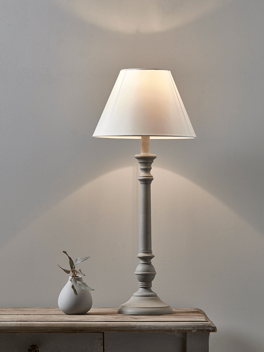 Product photograph of Tall Turned Bedside Lamp from Cox and Cox.