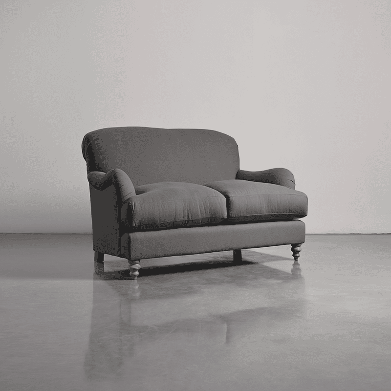 Cosy Two Seater Sofa Flint Linen Cotton Blend