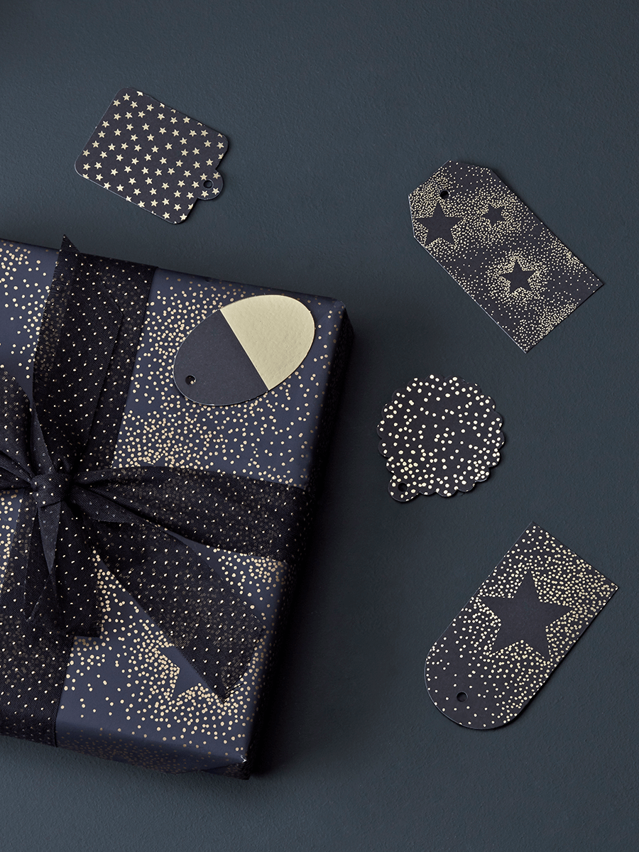 

Golden Deco Stars Gift Tags