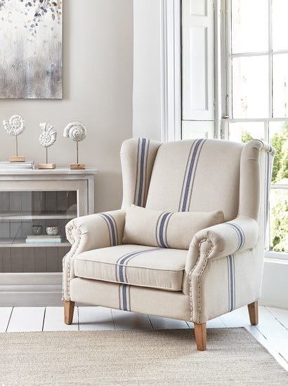 Ana Oversized Armchair - French Stripe