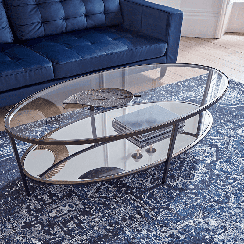 Bronze oval sales coffee table