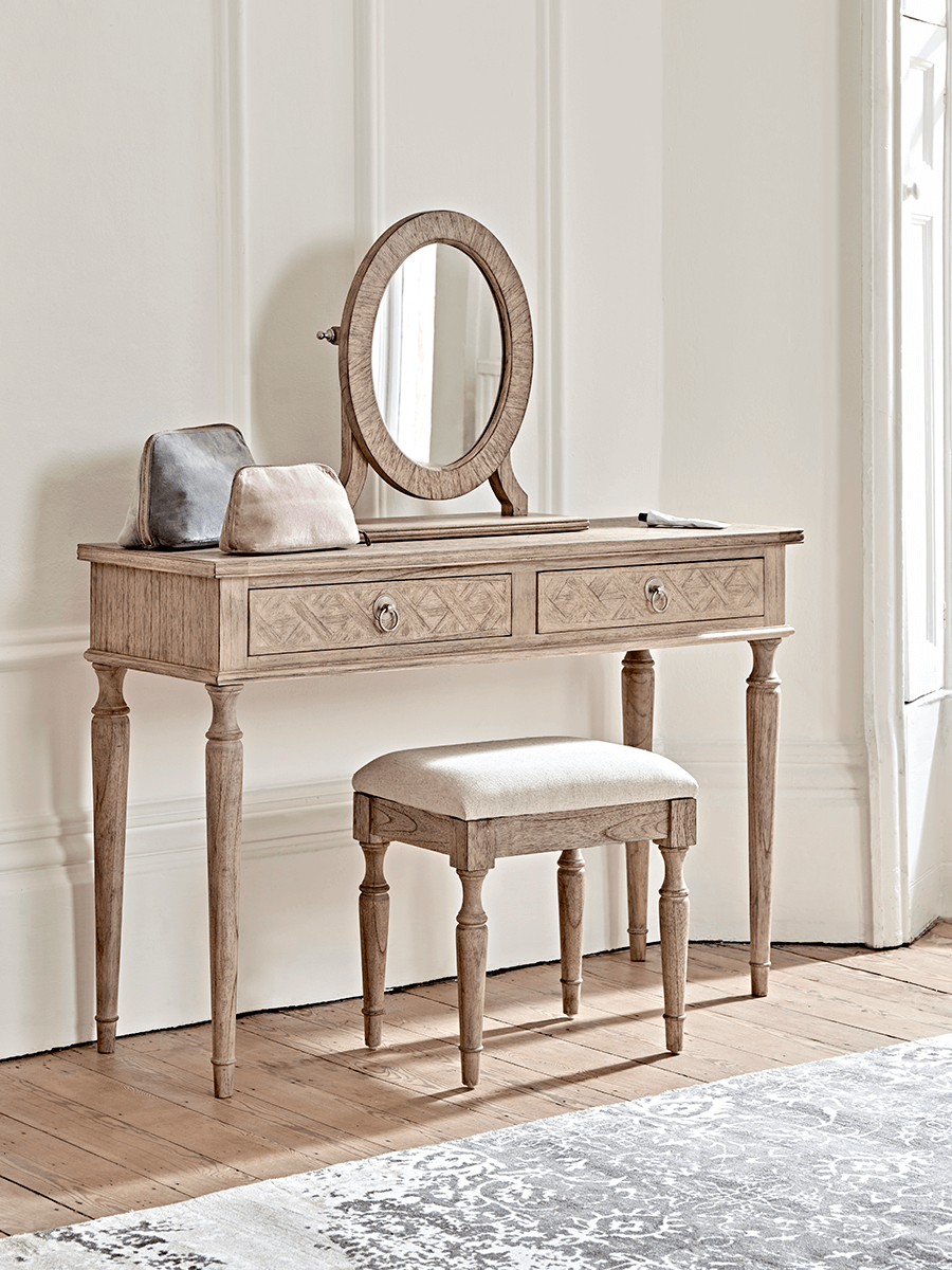 Photo of Geometric parquet dressing table