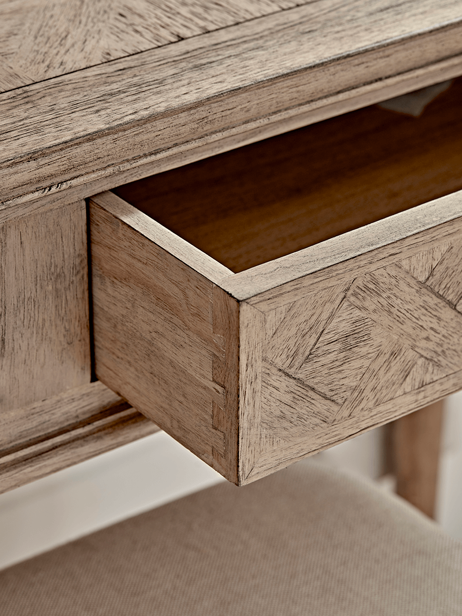 Product photograph of Geometric Parquet Dressing Table from Cox and Cox.