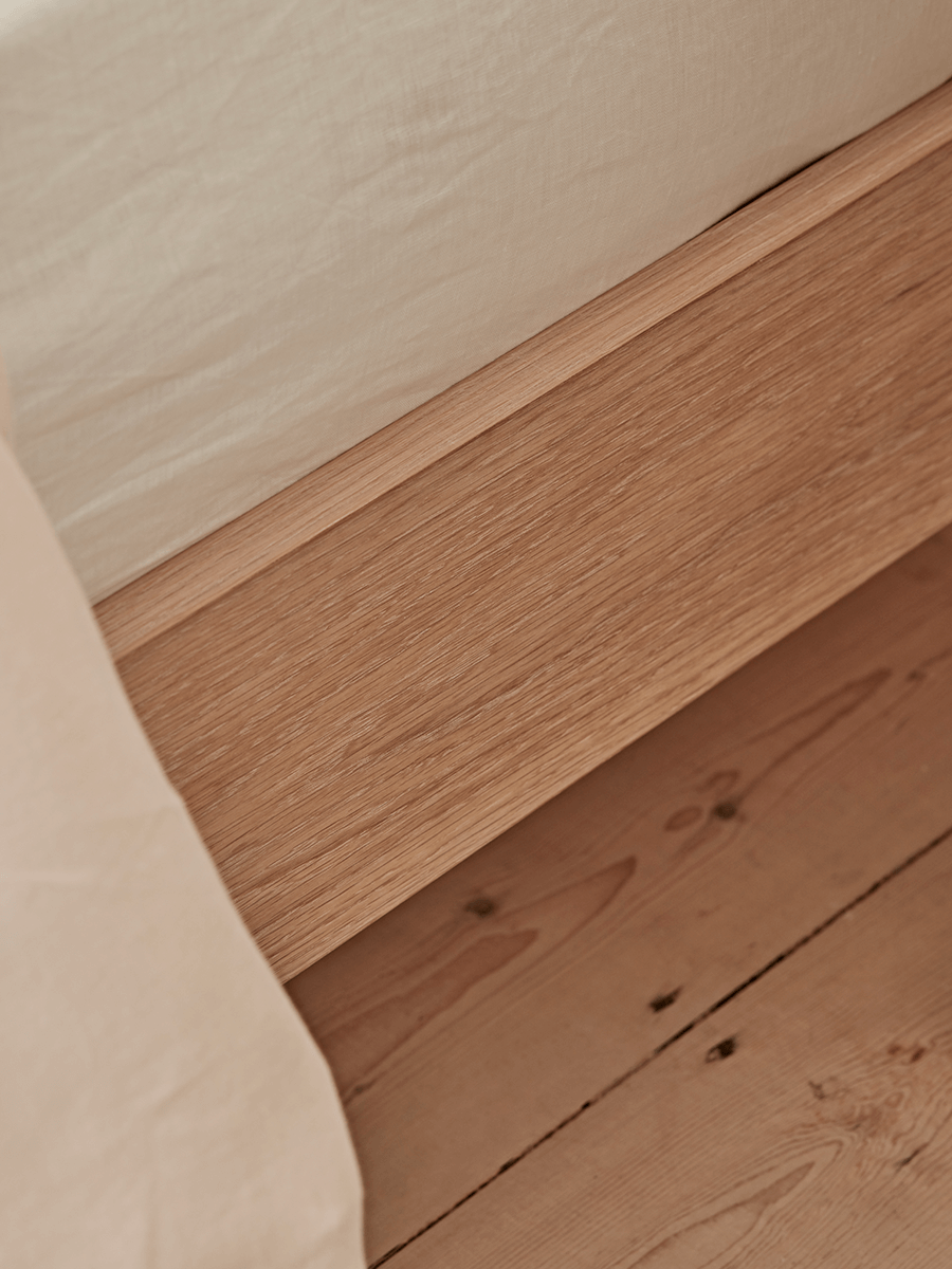 Product photograph of Bergen Oak Superking Bed - Natural from Cox and Cox.