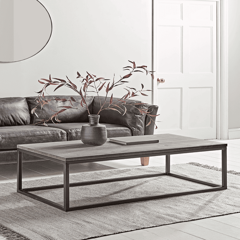 Iron frame coffee hot sale table