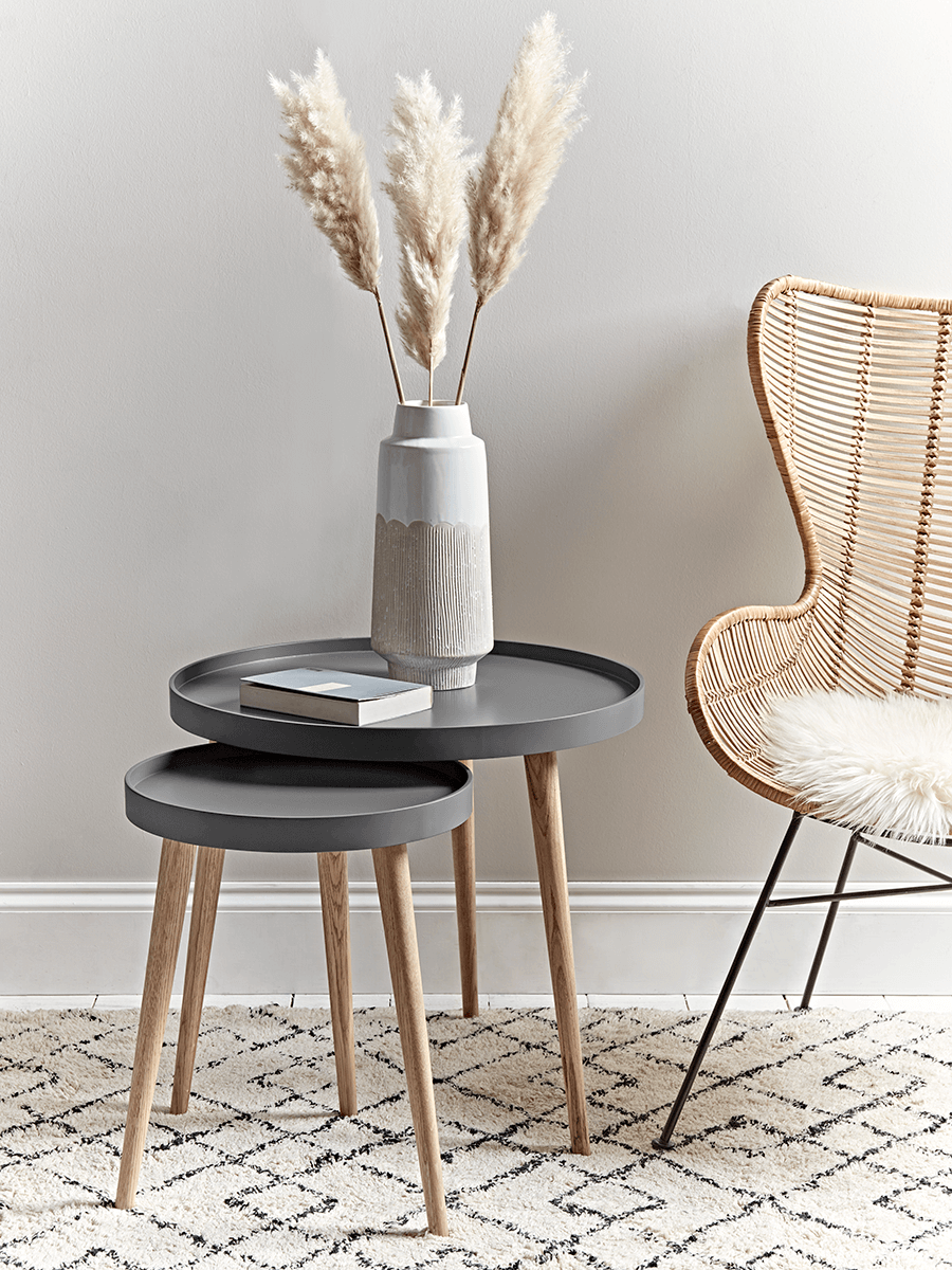 Photo of Large mila side table - charcoal