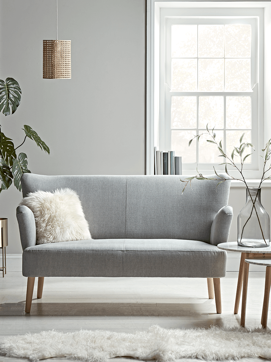 Product photograph of Mads Petite Sofa - Soft Grey from Cox and Cox