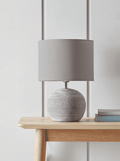 Round Concrete Bedside Lamp