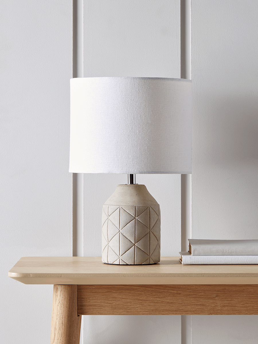 

Geometric Bedside Lamp - Grey