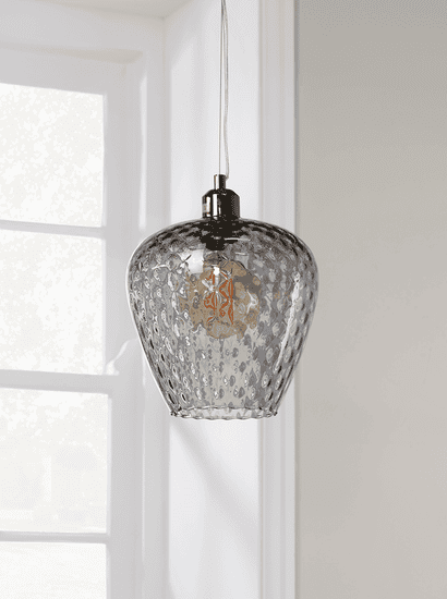 Tapered Textured Pendant - Grey