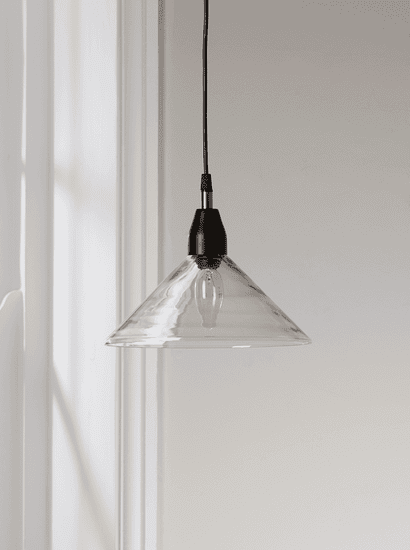 Ribbed Glass Shade Pendant