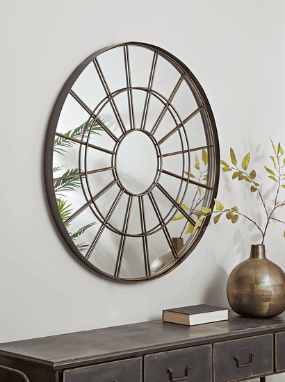 Bronze Round Window Mirror