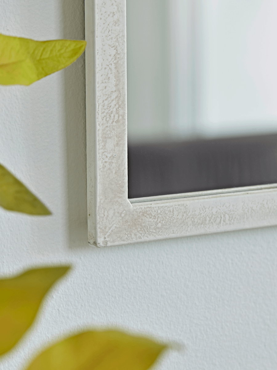 Product photograph of Cream Arched Window Mirror from Cox and Cox.