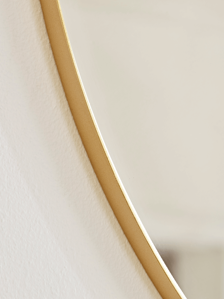 Product photograph of Oversized Frame Mirror - Soft Gold from Cox and Cox.