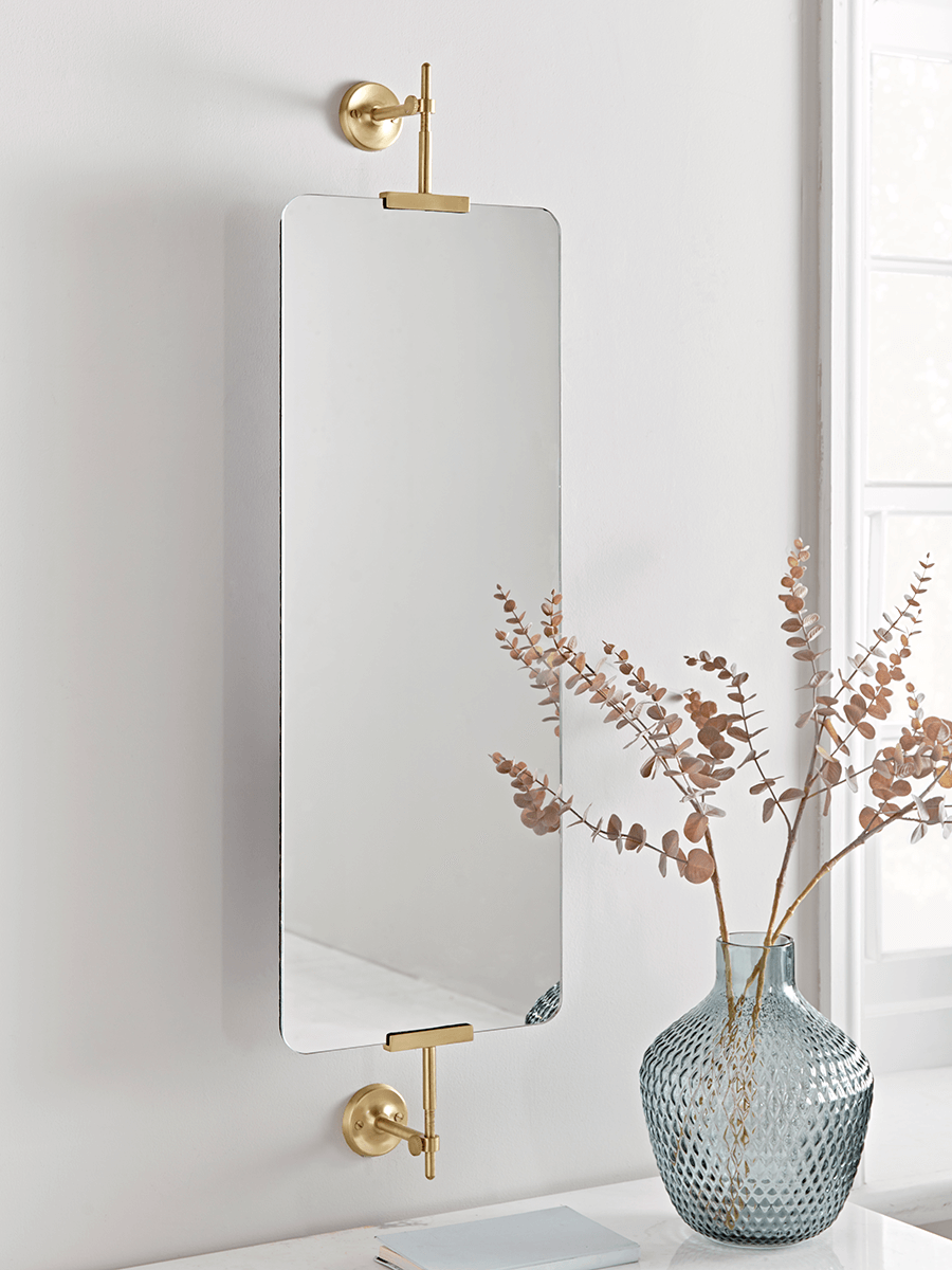 Product photograph of Brass Portrait Mirror from Cox and Cox