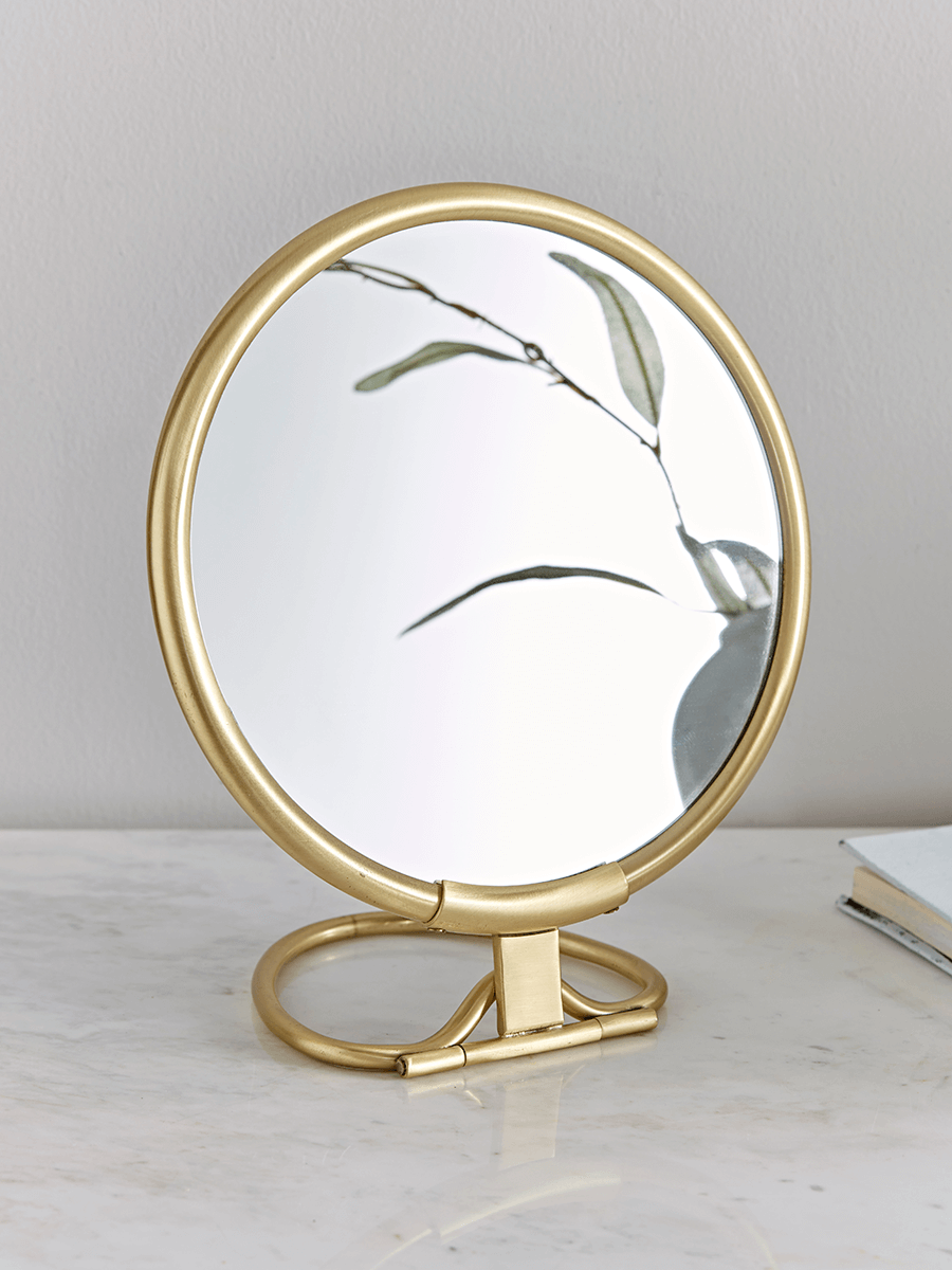 

French Vanity Mirror - Brass