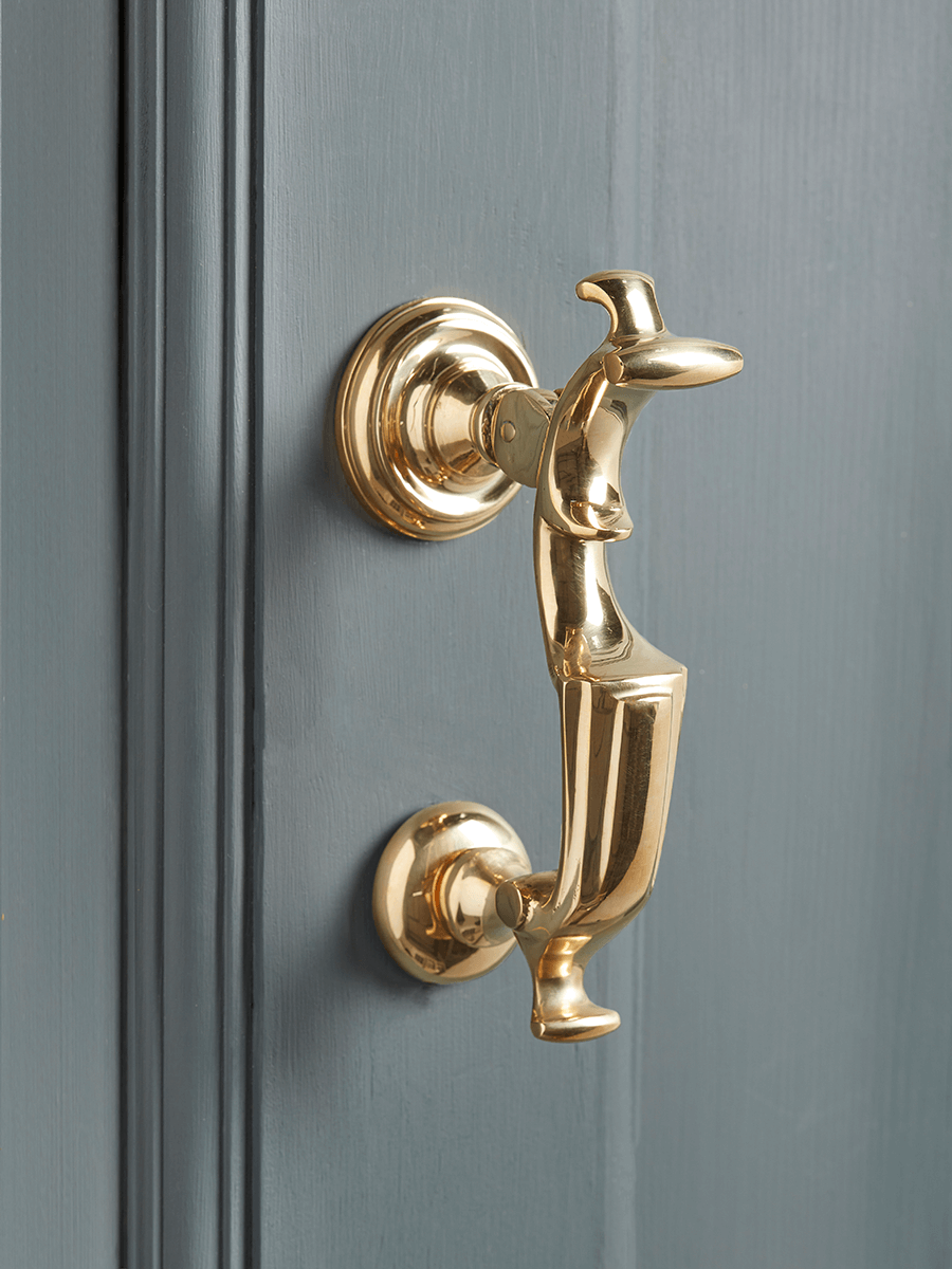 Product photograph of Doctors Door Knocker Brass from Cox and Cox