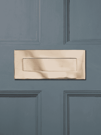 Solid Brass Letter Plate - Small