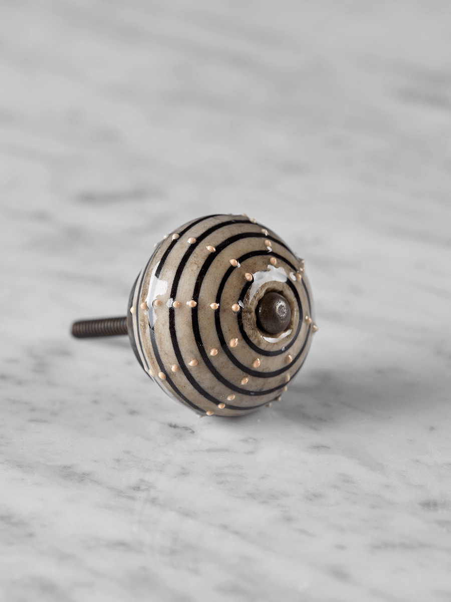 

Porcelain Round Striped Knob