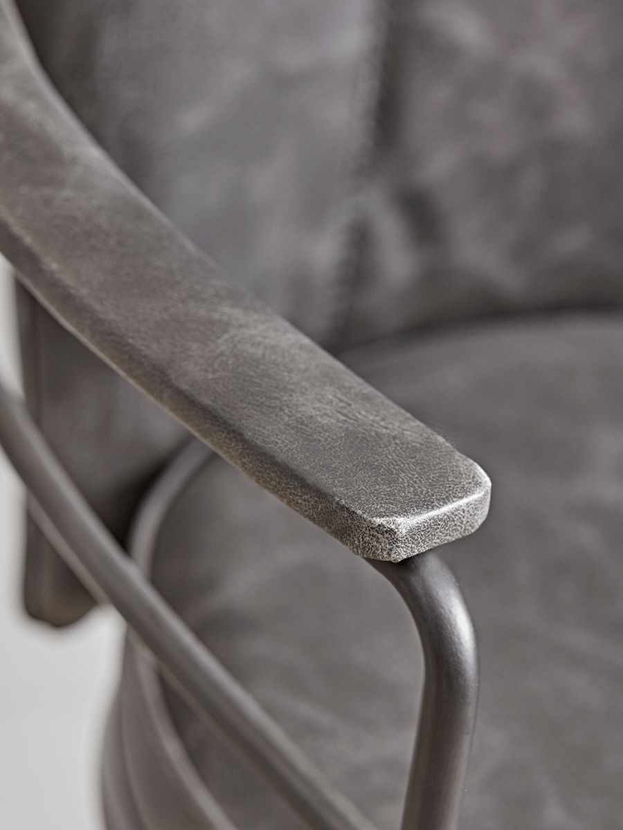 Product photograph of Industrial Style Office Chair - Grey from Cox and Cox.