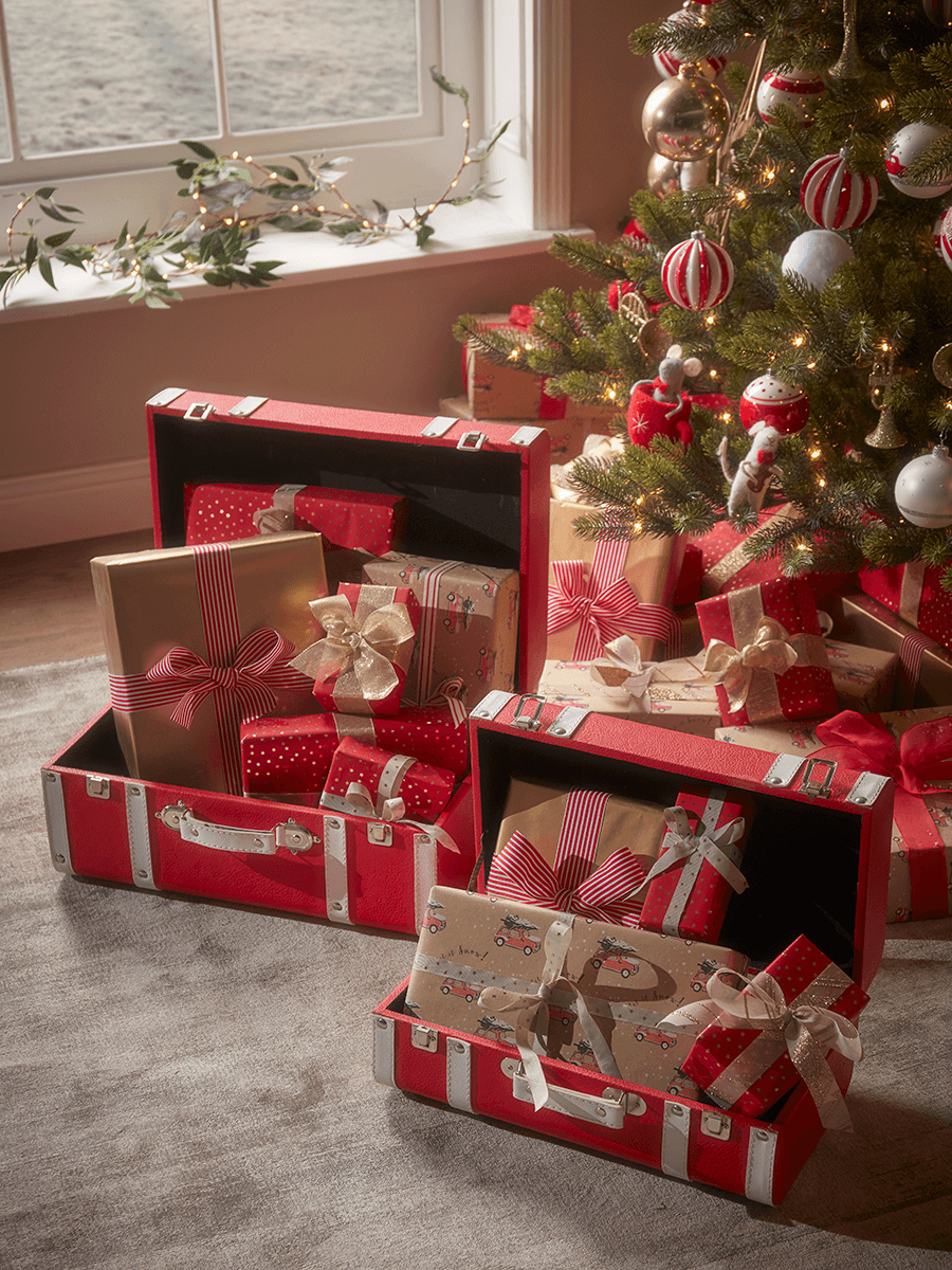 

Two Red Present Trunks