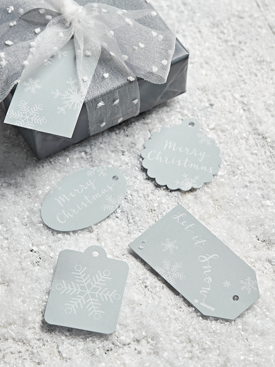 

Alpine Snowflakes Gift Tags - Soft Sage