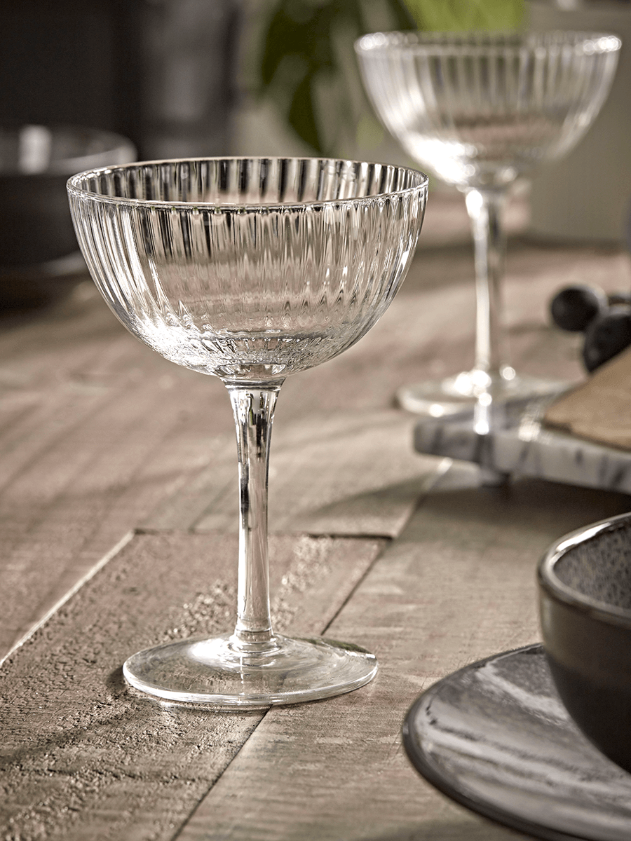 

Six Fluted Coupe Glasses